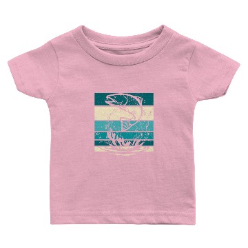 Discover Retro Vintage Trout Fishing Baby T-shirts