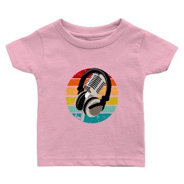 Discover Vintage Sunset microphone Baby T-shirts