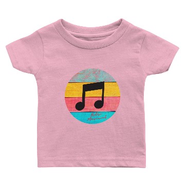 Discover Funny Musician Baby T-shirts - Retro Musical Notes Icon