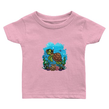 Discover Deep Sea Turtle Scuba Diver Gift Baby T-shirts
