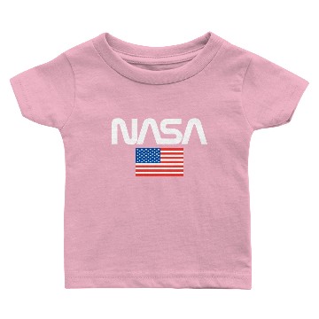 Discover Nasa Worm Logo With American Flag Gift Baby T-shirts