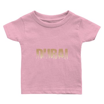 Discover Dubai Typography Skyline City Metropole Vacations Baby T-shirts