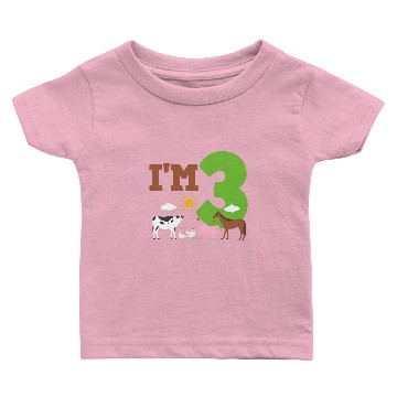 Discover 3rd Birthday Farm Animals Baby T-shirts