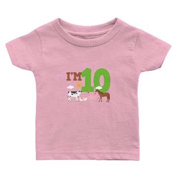 Discover 10th Birthday Farm Animals Baby T-shirts