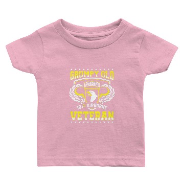 Discover Veteran Gift-Grumpy Old 101st Airborne Division Ve Baby T-shirts