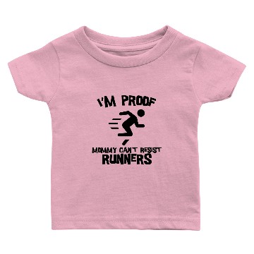 Discover I'm Proof Mommy Can't Resist Runners Baby T-shirts