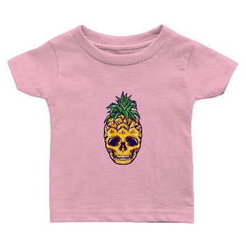 Discover Tropical Pineapple Skull Baby T-shirts