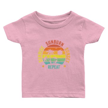 Discover Sunrise Sunburn Sunset Repeat Baby T-shirts