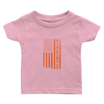 Discover This is my Halloween Baby T-shirts Orange American Flag
