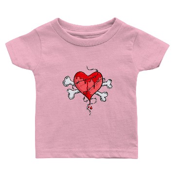 Discover Broken Heart-Crossbones-Love-Pirate crying Baby T-shirts