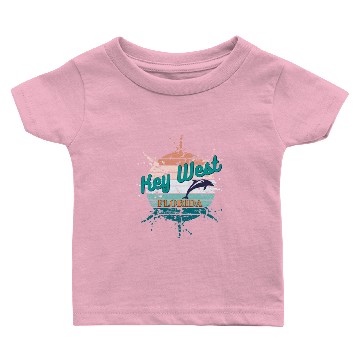 Discover Key West Florida Exploding Retro Sunset Design Baby T-shirts
