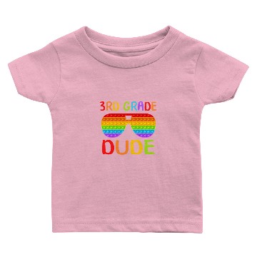 Discover Back To School Baby T-shirts, 3rd Grade Dude, Sunglasses
