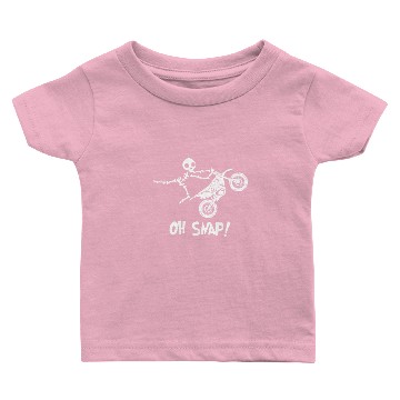 Discover Skeleton Dirt Bike Snapping Baby T-shirts