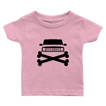 Discover Jeep XJ Grille and Crossbones Baby T-shirts