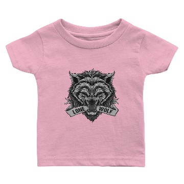 Discover Angry Wolf Beast Face Baby T-shirts