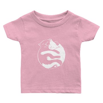 Discover Ying Yang Cat Baby T-shirts Kitty Cute Funny Hugging Cats