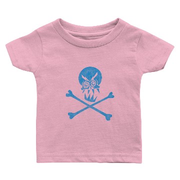 Discover Drunk Pirate Skull & Crossbones Vintage (Br Blue) Baby T-shirts