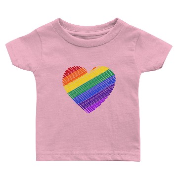 Discover Rainbow heart Baby T-shirts