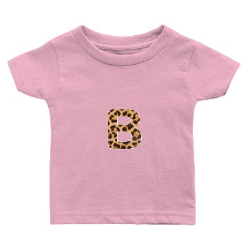 Discover Alphabet B Initial Leopard Cheetah Baby T-shirts