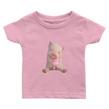 Discover Piglet with Pink Toy Baby T-shirts