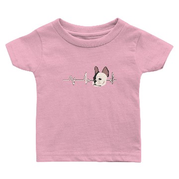 Discover Frenchie Face Heartbeat French Bulldog Gift French Baby T-shirts