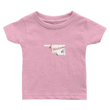 Discover Cute Oklahoma State Floral Rose Baby T-shirts