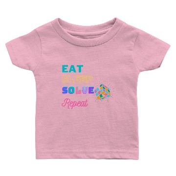 Discover Rubiks cube colorful repeat Baby T-shirts