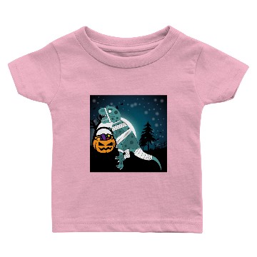 Discover Halloween Dinosaur T-rex Mummy Baby T-shirts