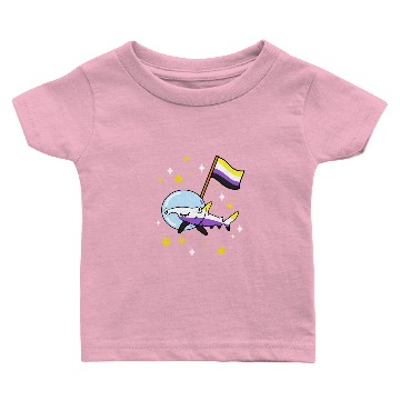 Discover Nonbinary Pride Hammerhead Shark In Space Baby T-shirts