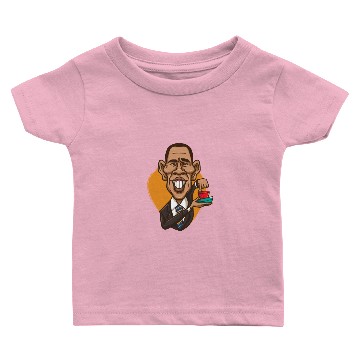 Discover Politics Obama Pushing Button Baby T-shirts