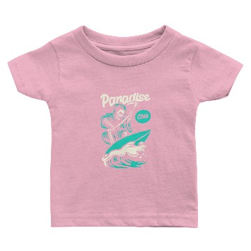 Discover Surfing skeleton Baby T-shirts