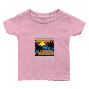 Discover California long beach with beach Baby T-shirts