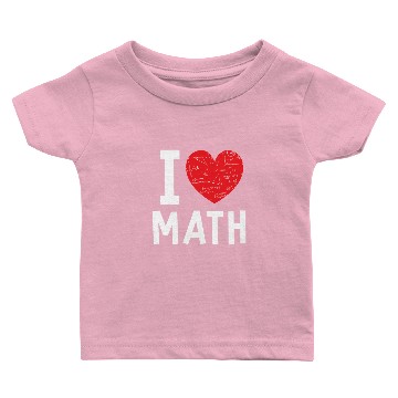 Discover I Love Math Heart Math Baby T-shirts