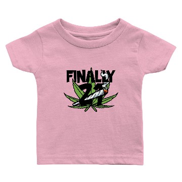 Discover FINALLY 21 WEED STONER 21st BIRTHDAY Baby T-shirts