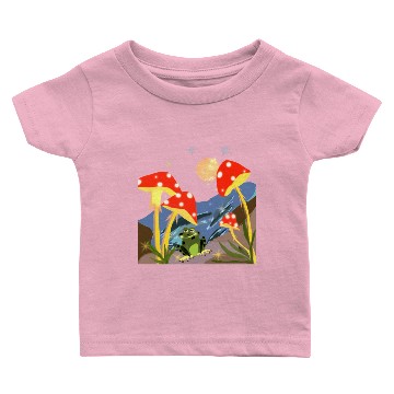 Discover Frog and Toad Mushroom Baby T-shirts