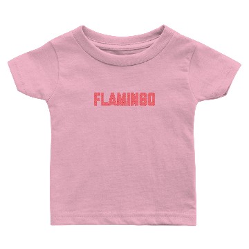 Discover Flamingo Dotted Text Design Baby T-shirts