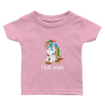 Discover unicorn i hate people Baby T-shirts