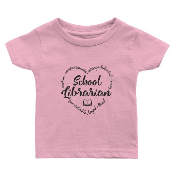 Discover School librarian with books subway art Baby T-shirts