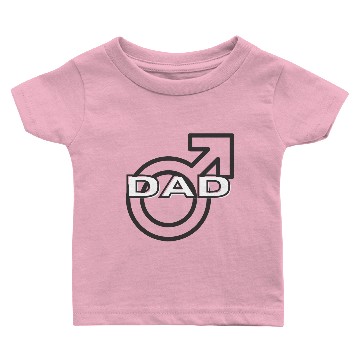 Discover Dad of Boy symbol in white & charcoal Baby T-shirts