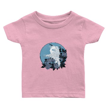 Discover Heron with flowers Baby T-shirts