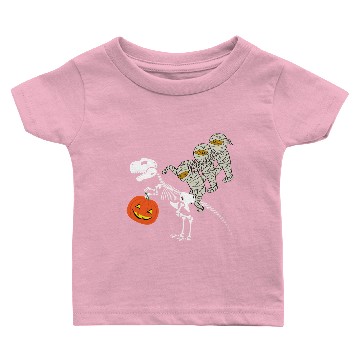 Discover Skeleton Riding Mummy Dinosaur Baby T-shirts