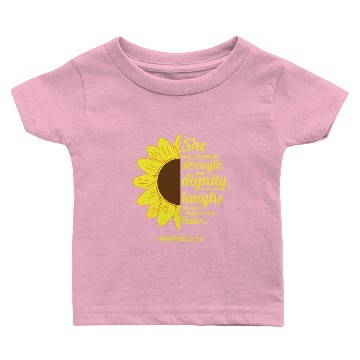 Discover Funny Sunflower Religious Christian Bible Verse Go Baby T-shirts