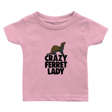 Discover Crazy Ferret Lady Baby T-shirts