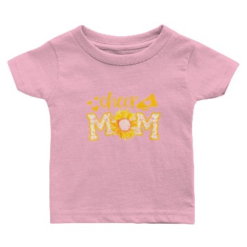 Discover Cheer Mom Sunflower Leopard Baby T-shirts