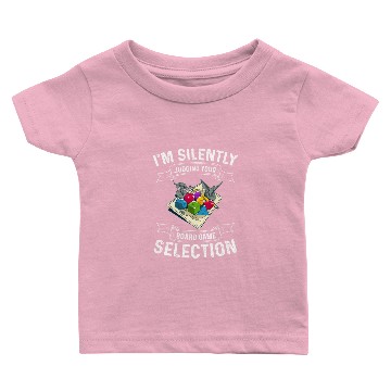 Discover Silently Judging Board Game Selection Baby T-shirts