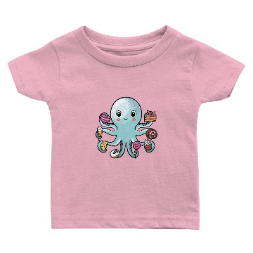 Discover Octopus Cake Squid Baby T-shirts