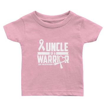 Discover Uncle Lung Cancer Awareness Survivor White Ribbon Baby T-shirts