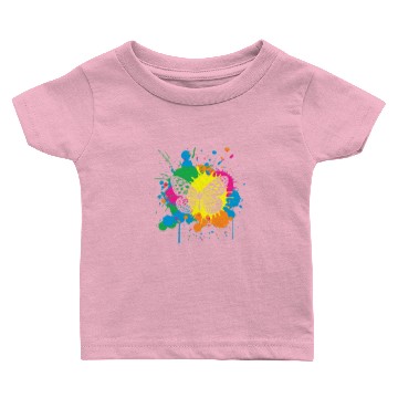 Discover Multi Colored Paint Splash Splatter Graphic Baby T-shirts