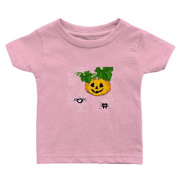 Discover Funny Halloween Spider With Pumpkin Baby T-shirts