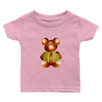 Discover funny teddy bear made from chestnuts Baby T-shirts